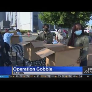 Operation Gobble: Meal containers, reward playing cards for needy families