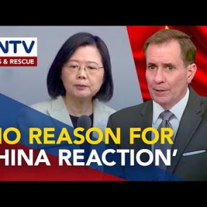 US gov’t, sinabing walang dahilan para magazine-react ang China sa planong pagbisita ng Taiwan leader