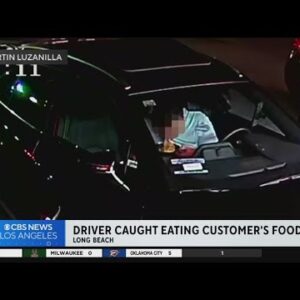Provide driver caught entertaining customer’s meals in Long Beach