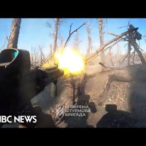 Dramatic battle video shows Ukrainian raid on Russian trenches shut to Bakhmut