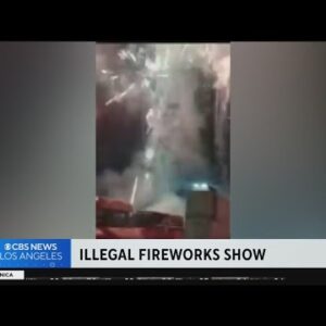 Illegal fireworks demonstrate damages food vans, begins exiguous fires in Santa Ana